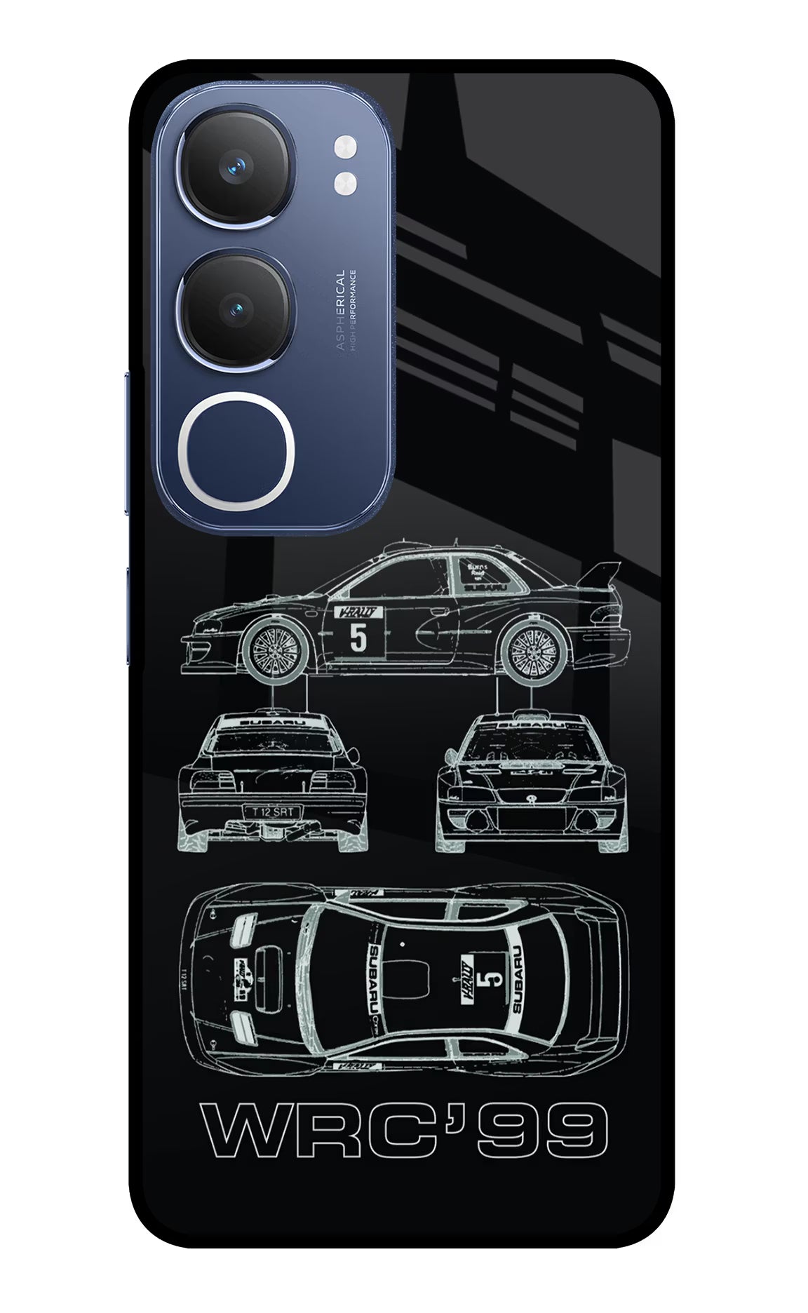 WRC'99 Vivo Y29 5G Glass Case Back Cover by Casekaro