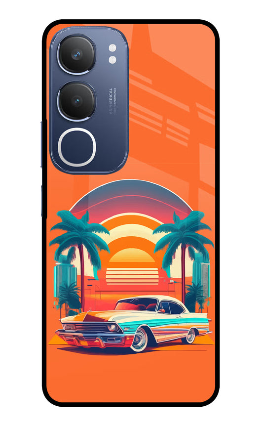 Palm Drive 80s Vivo Y29 5G Glass Case