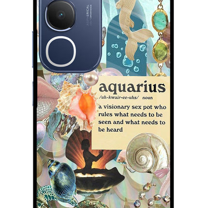 Aquarius Zodiac Vivo Y29 5G Glass Case