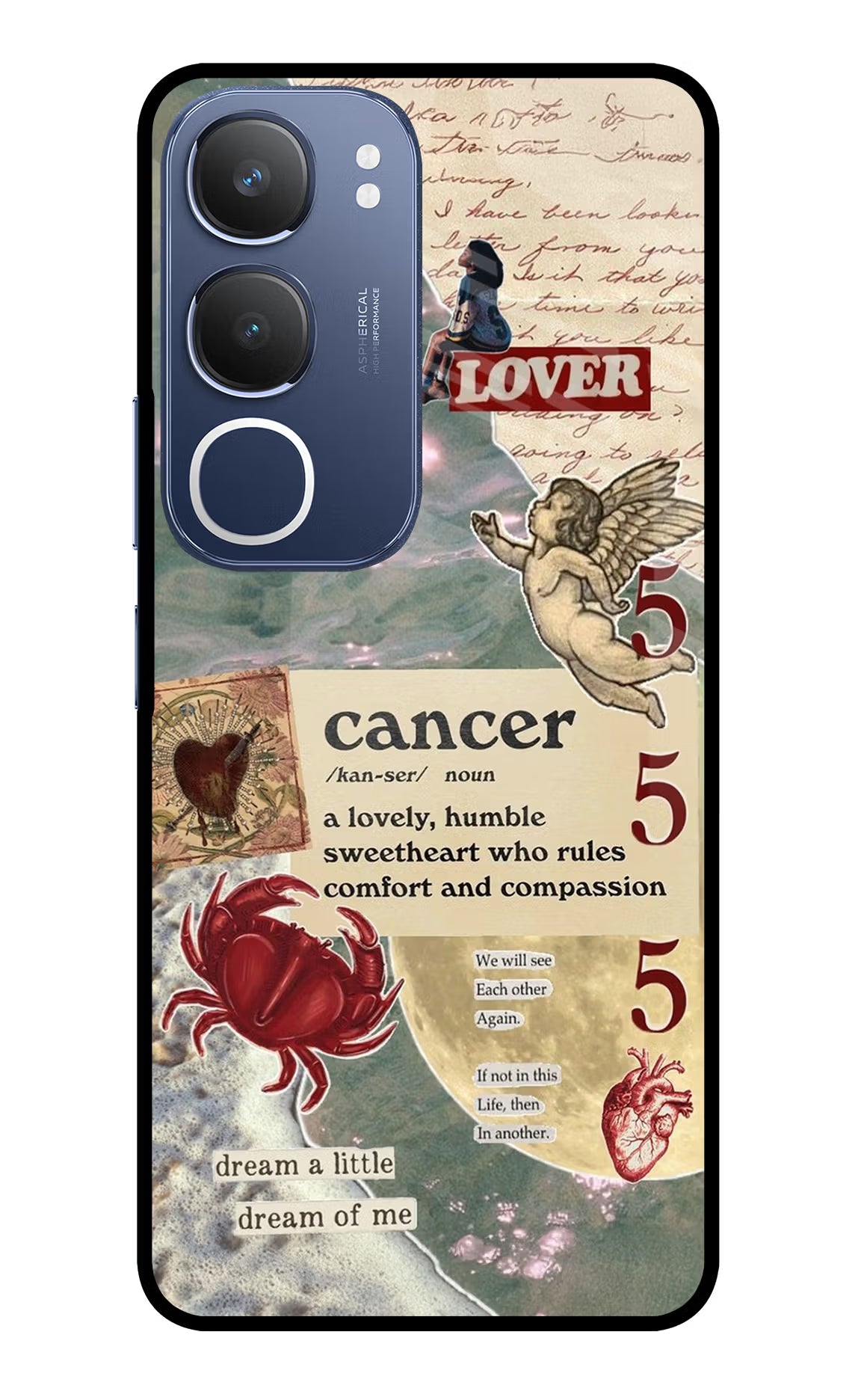 Cancer Zodiac Vivo Y29 5G Glass Case Back Cover by Casekaro