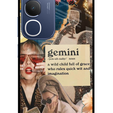 Gemini Zodiac Vivo Y29 5G Glass Case