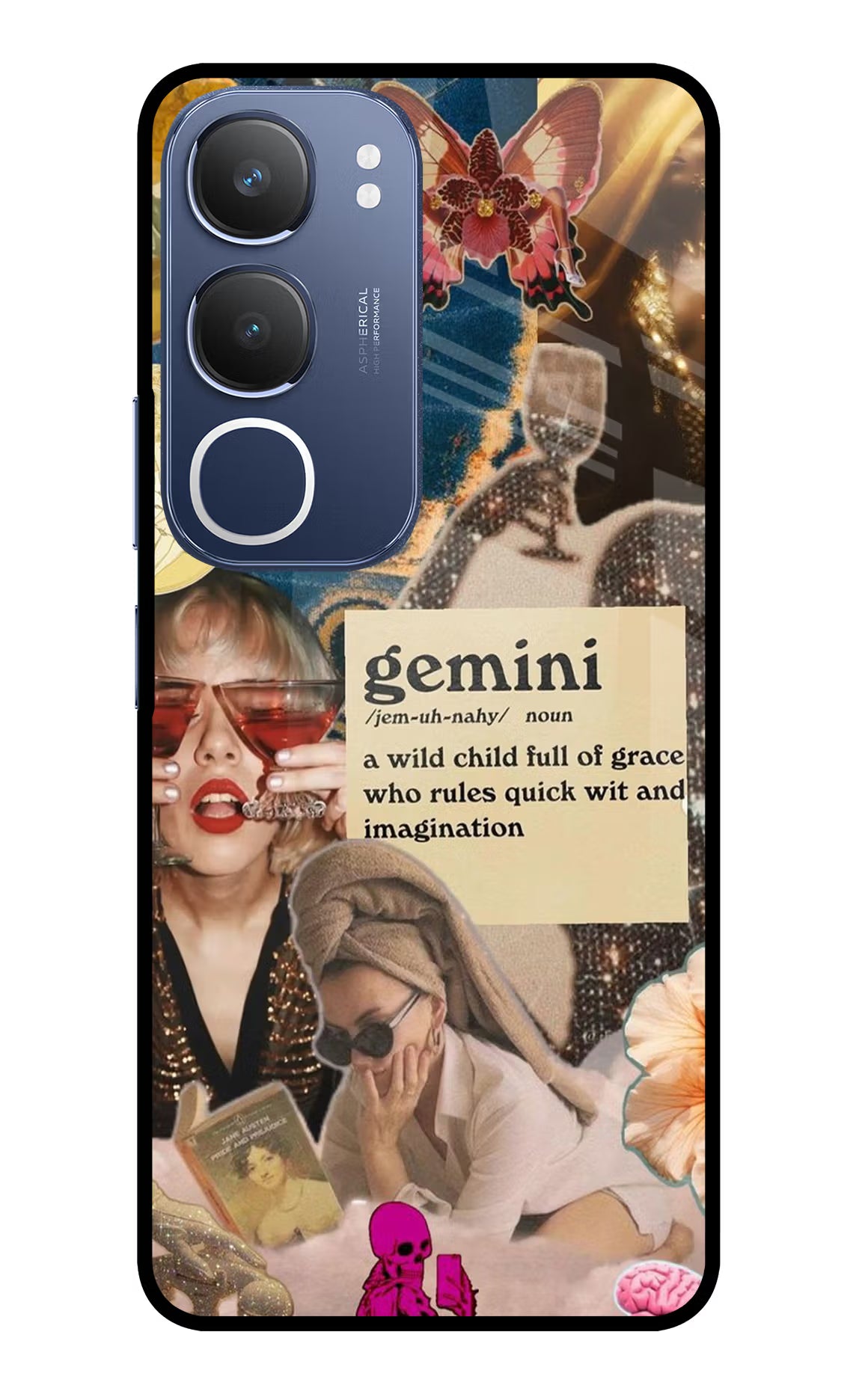 Gemini Zodiac Vivo Y29 5G Glass Case