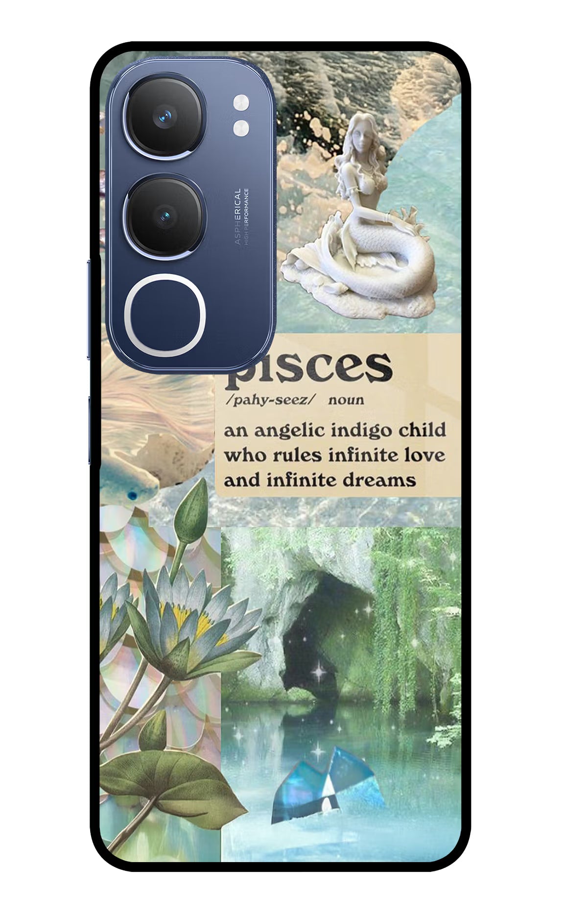 Pisces Zodiac Vivo Y29 5G Glass Case Back Cover by Casekaro