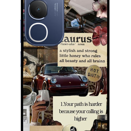 Taurus Zodiac Vivo Y29 5G Glass Case