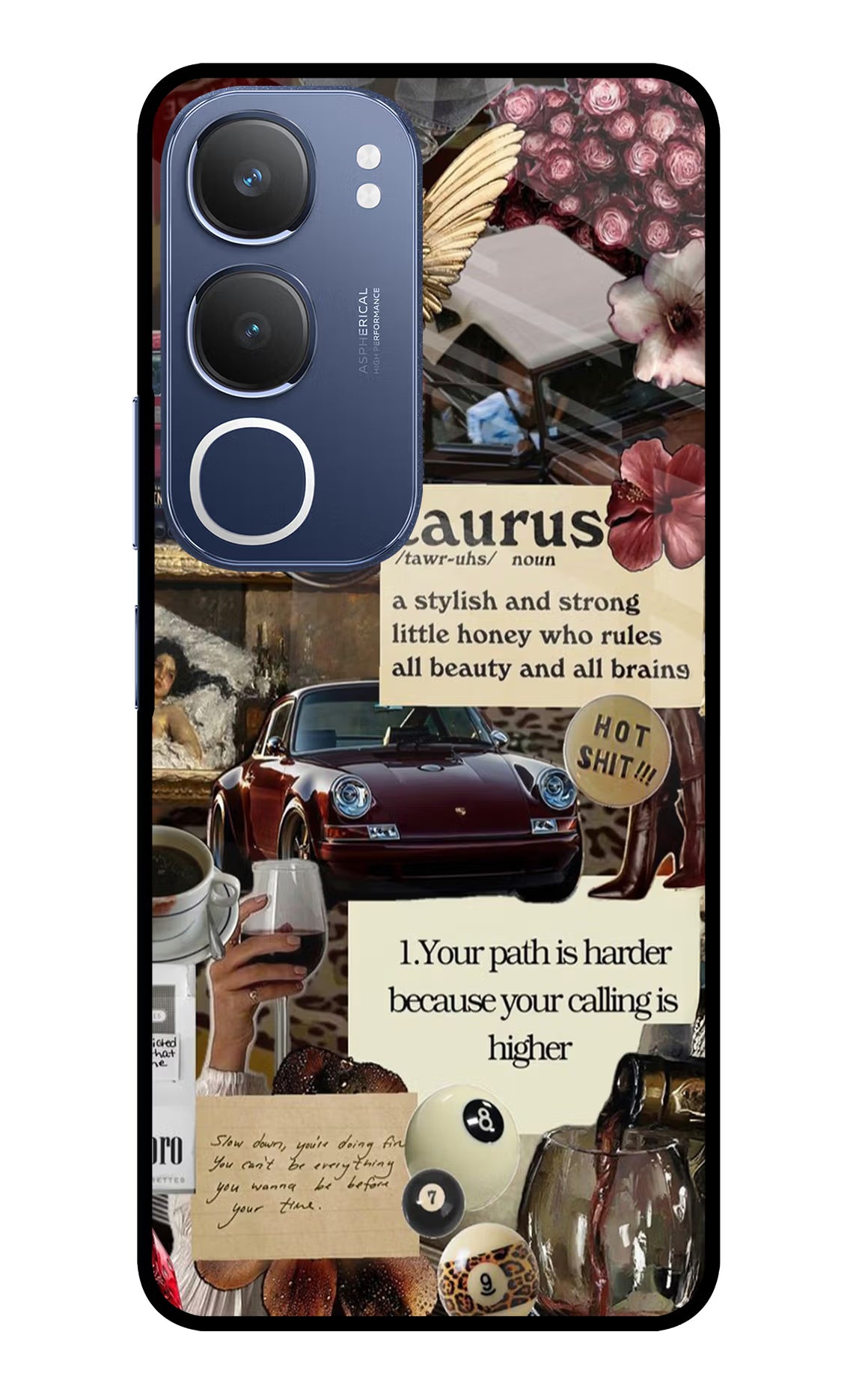 Taurus Zodiac Vivo Y29 5G Glass Case Back Cover by Casekaro