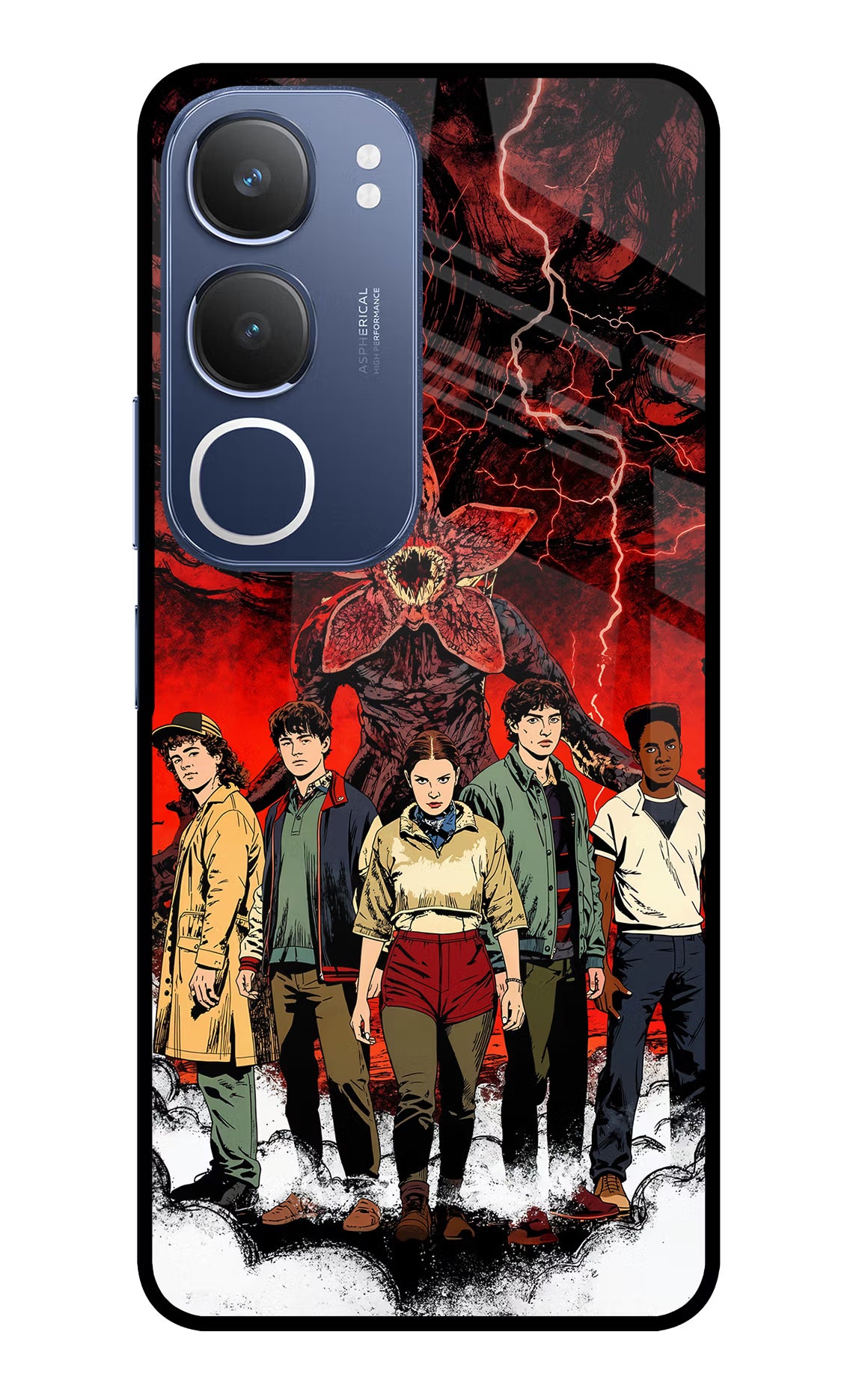 Ordinary Things Characters Vivo Y29 5G Glass Case Back Cover by Casekaro