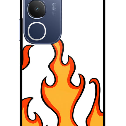Fired Up – White Vivo Y29 5G Glass Case