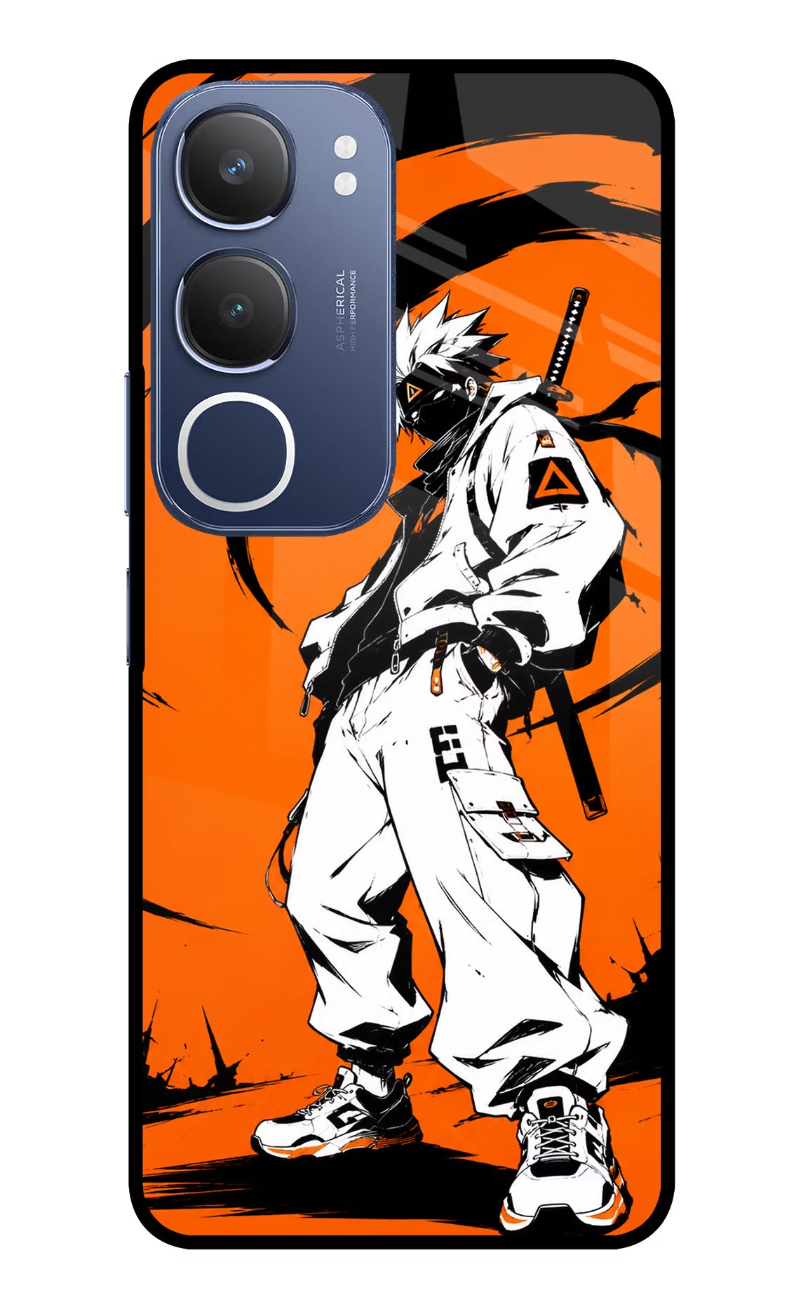 Street Samurai  Vivo Y29 5G Glass Case Back Cover by Casekaro