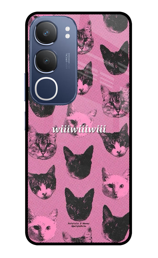 Pink Cats Vivo Y29 5G Glass Case