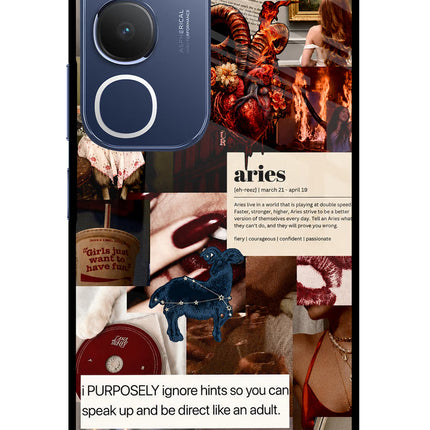 Zodiac Aries Vivo Y29 5G Glass Case
