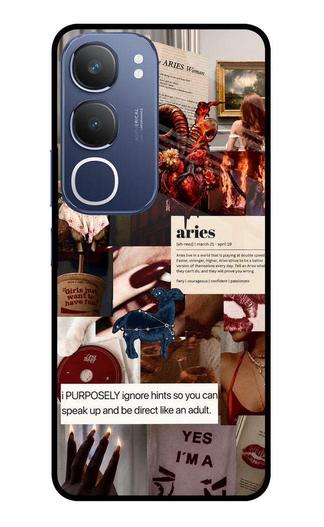 Zodiac Aries Vivo Y29 5G Glass Case