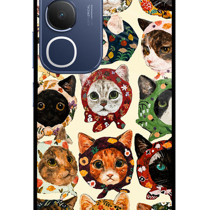 Cool Cat Vivo Y29 5G Glass Case