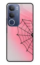 Pink Web Vivo Y29 5G Glass Case