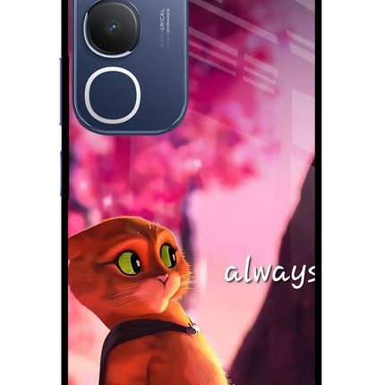 Always Cat Vivo Y29 5G Glass Case