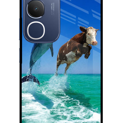 Dolphin vs Cow Vivo Y29 5G Glass Case