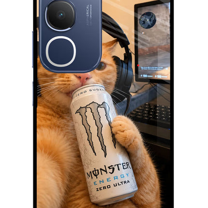 Gamer Cat Energy Vivo Y29 5G Glass Case
