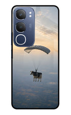 Skydiving Cow Vivo Y29 5G Glass Case