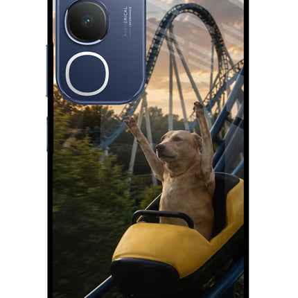 Rollercoaster Dog Vivo Y29 5G Glass Case