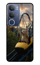 Rollercoaster Dog Vivo Y29 5G Glass Case
