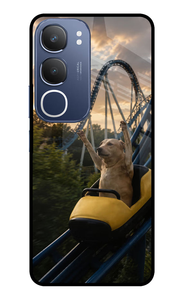 Rollercoaster Dog Vivo Y29 5G Glass Case