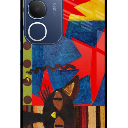 Pop Cat Vivo Y29 5G Glass Case