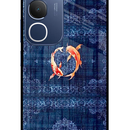 Koi Blue Vivo Y29 5G Glass Case