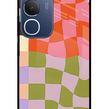 Wavy Grid Vivo Y29 5G Glass Case