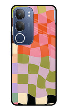 Wavy Grid Vivo Y29 5G Glass Case
