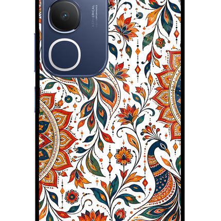 White Mayura Vivo Y29 5G Glass Case