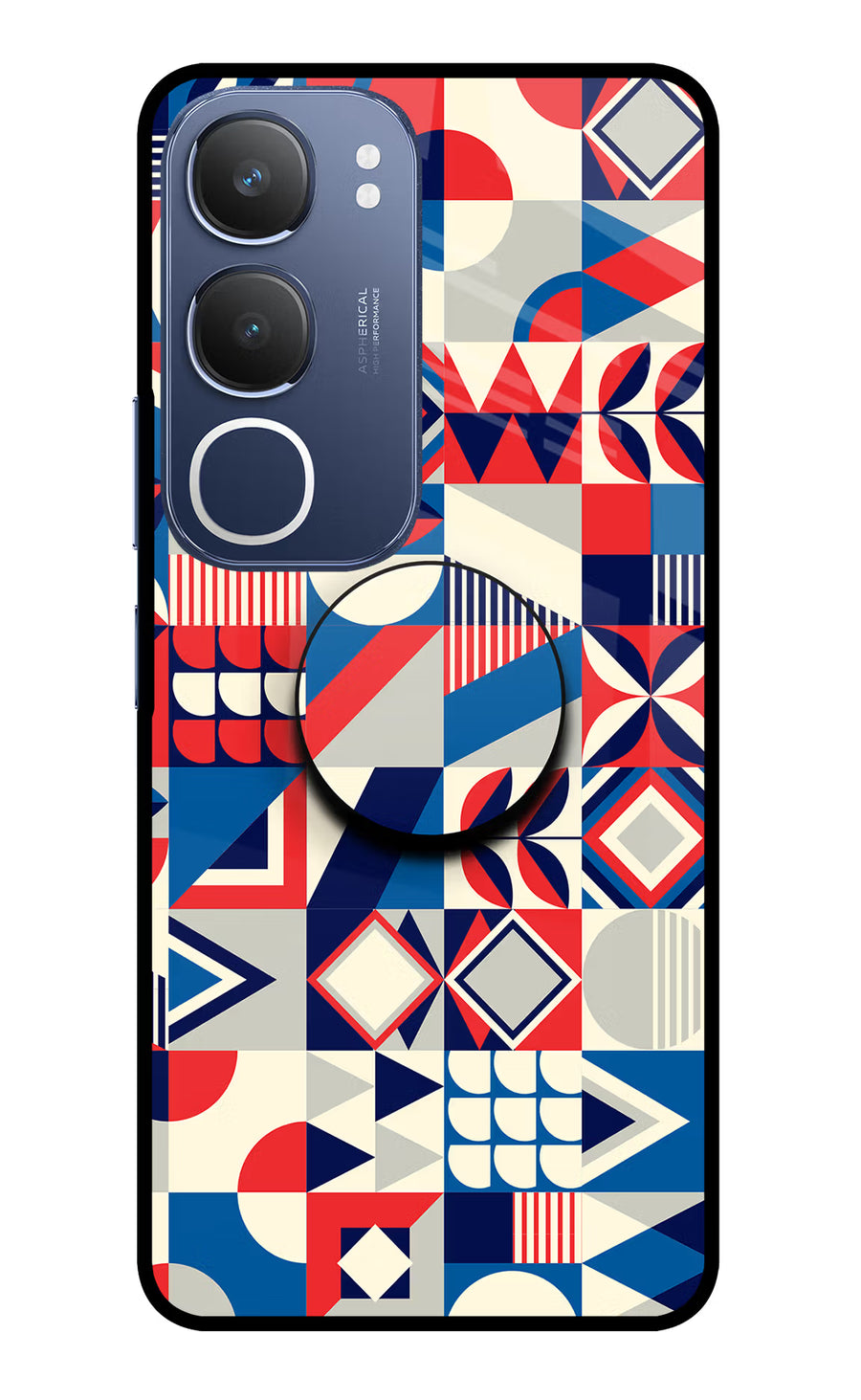 Colorful Pattern Vivo Y29 5G Pop Case, Glass case