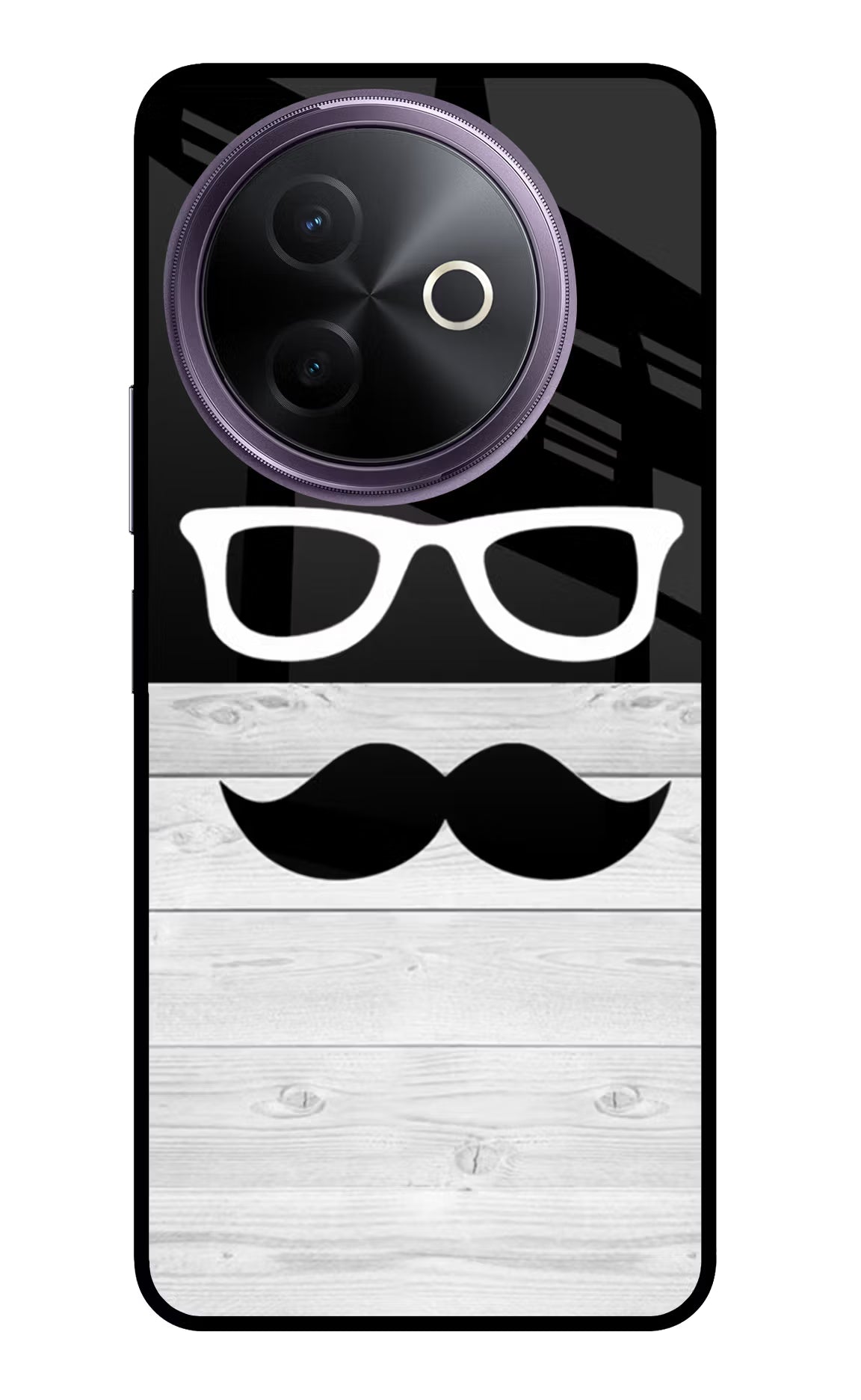 Mustache Vivo Y39 5G Glass Case Back Cover by Casekaro