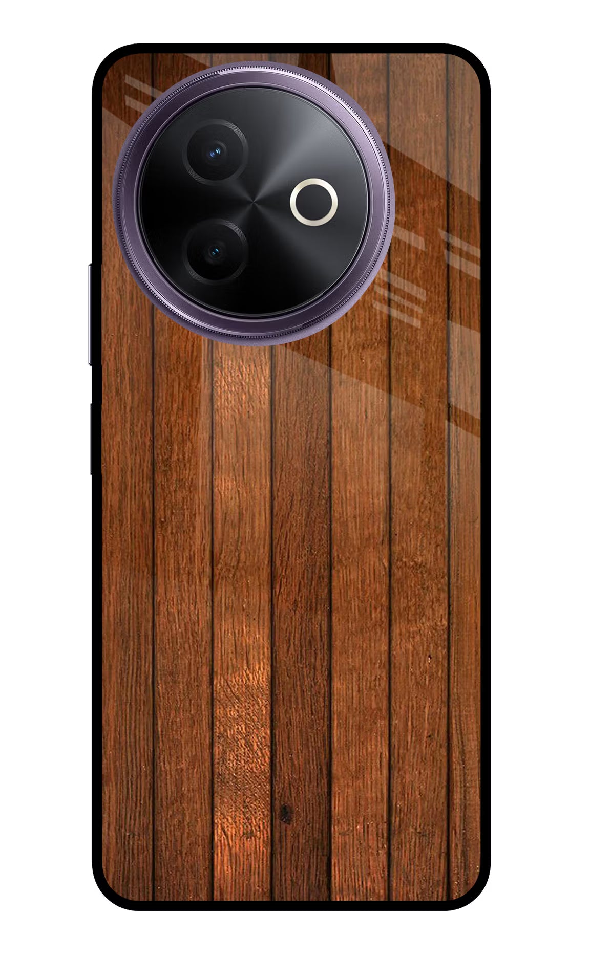 Wooden Artwork Bands Vivo Y39 5G Glass Case Back Cover by Casekaro