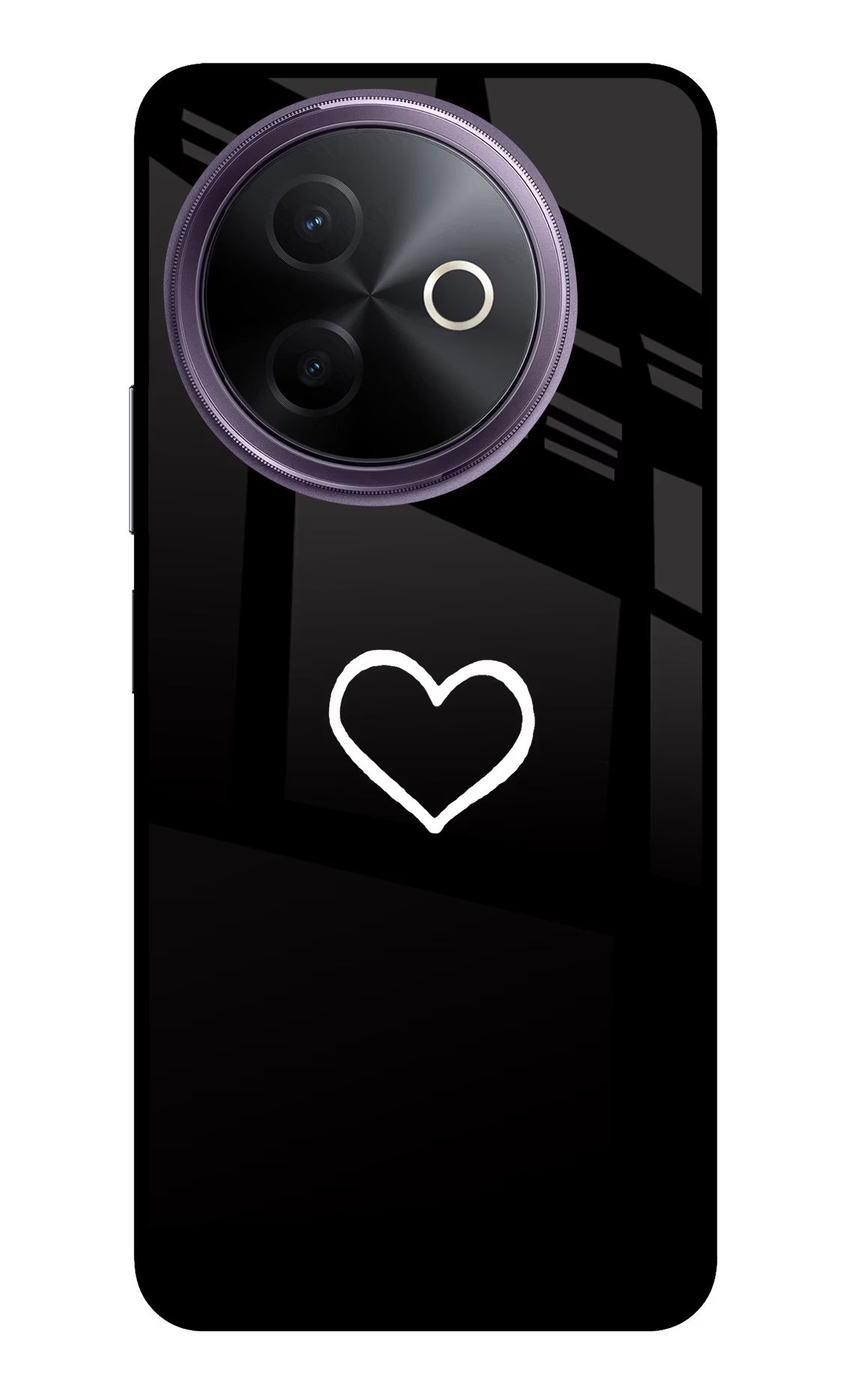 Heart Vivo Y39 5G Glass Case Back Cover by Casekaro