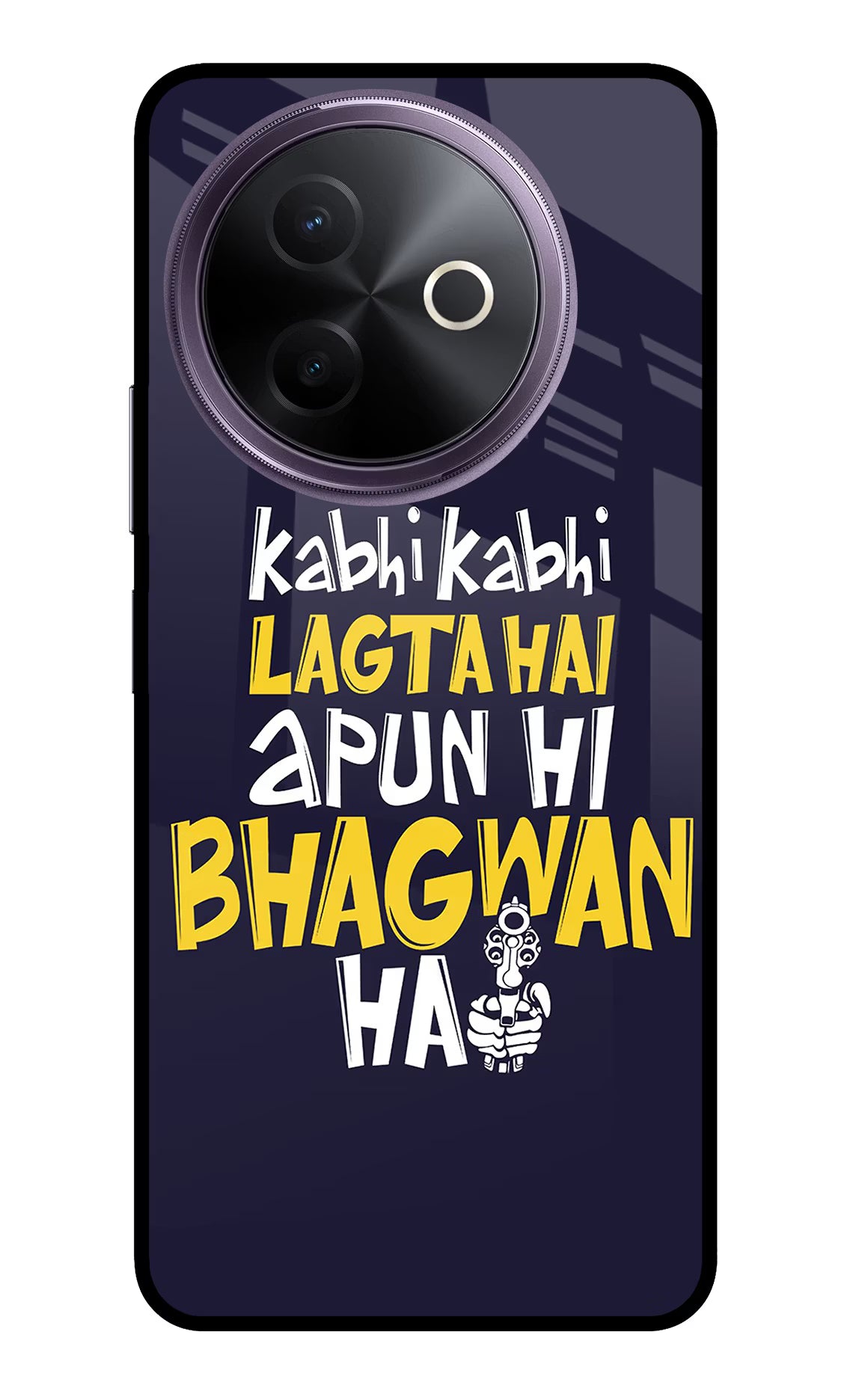 Kabhi Kabhi Lagta Hai Apun Hi Bhagwan Hai Vivo Y39 5G Glass Case Back Cover by Casekaro