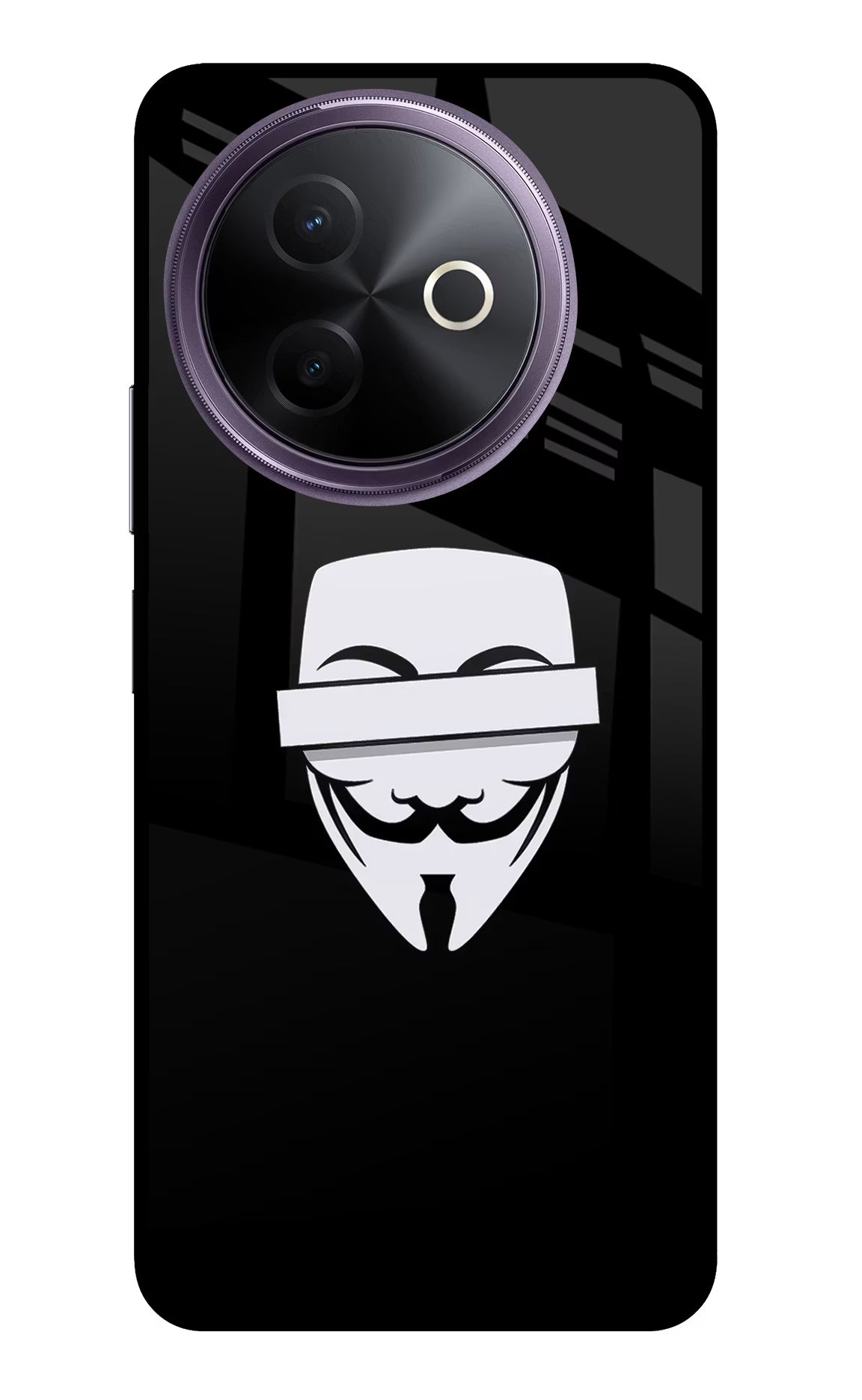 Anonymous Face Vivo Y39 5G Glass Case Back Cover by Casekaro