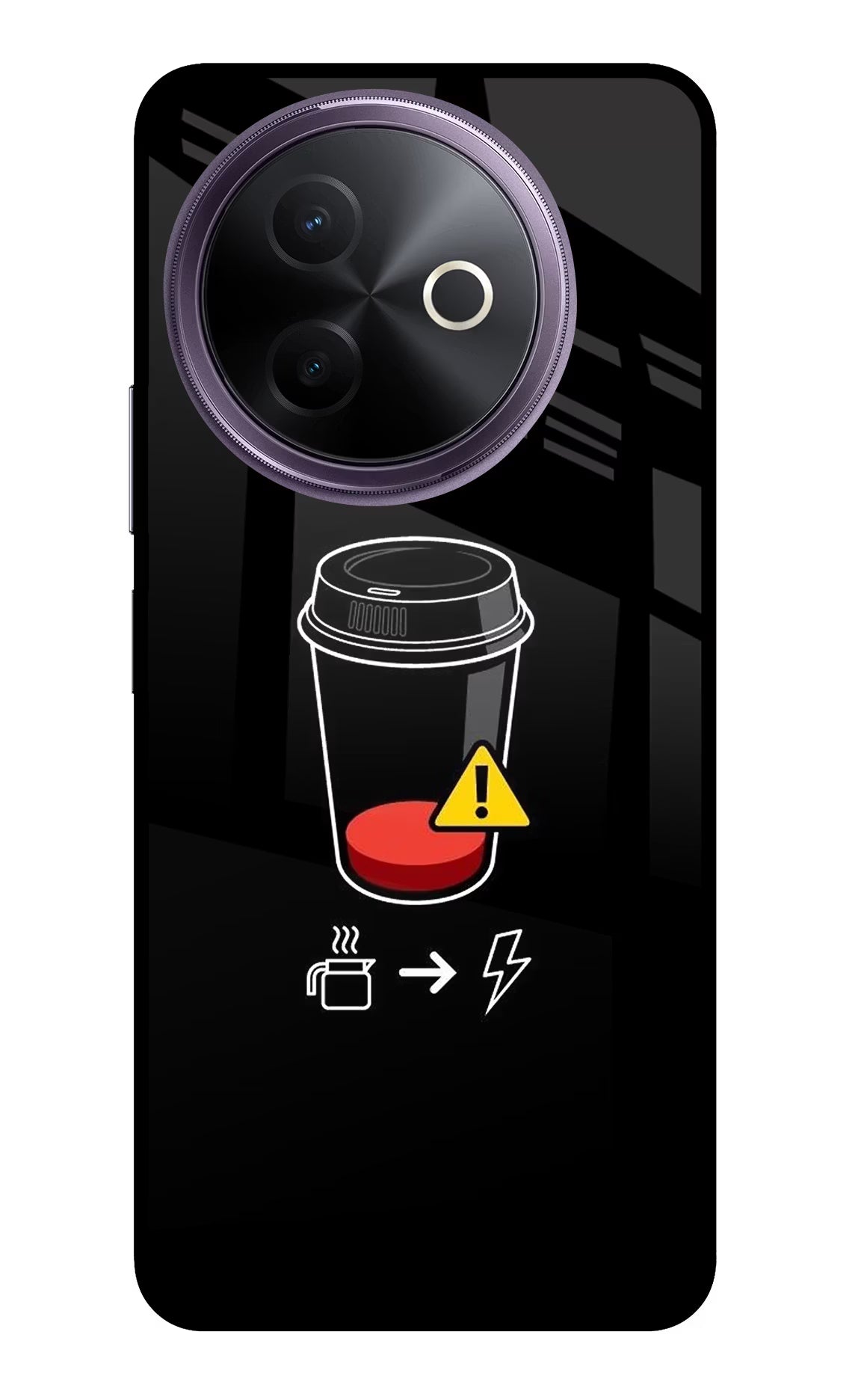 Coffee Vivo Y39 5G Glass Case Back Cover by Casekaro