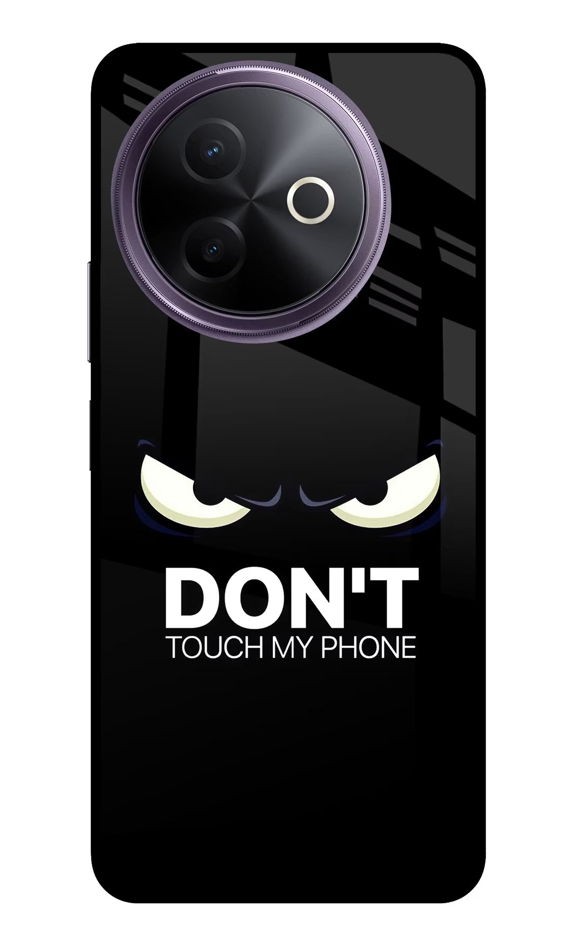 Don'T Touch My Phone Vivo Y39 5G Glass Case Back Cover by Casekaro
