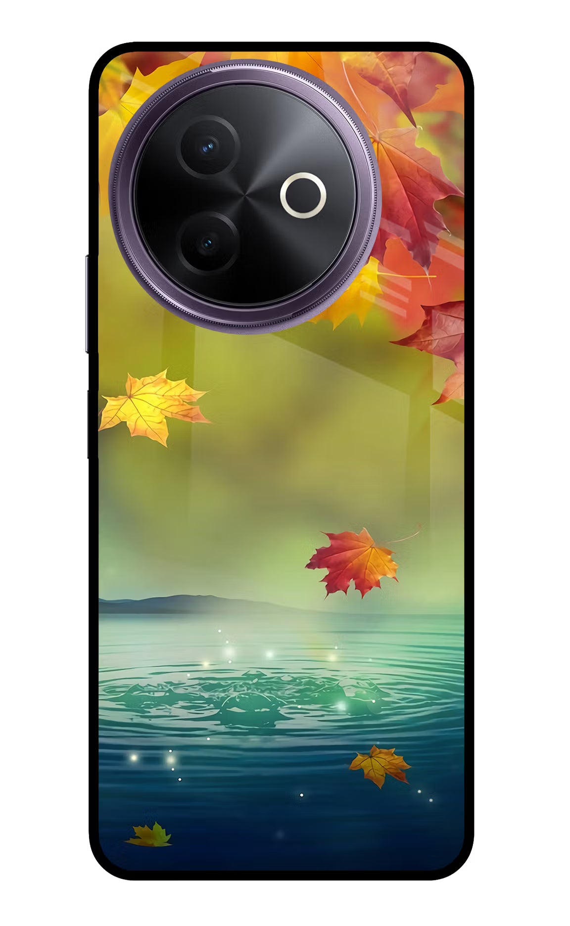 Flowers Vivo Y39 5G Glass Case Back Cover by Casekaro