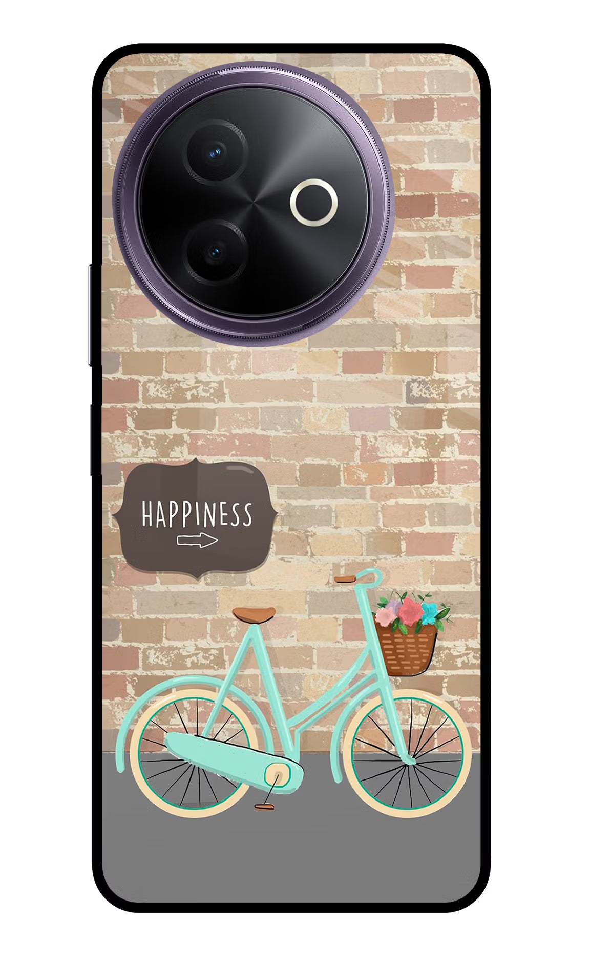 Happiness Artwork Vivo Y39 5G Glass Case Back Cover by Casekaro
