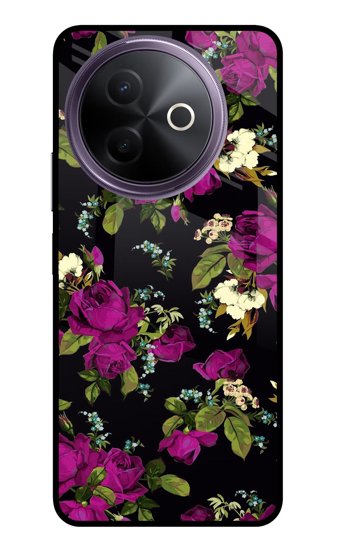 Flowers Vivo Y39 5G Glass Case Back Cover by Casekaro