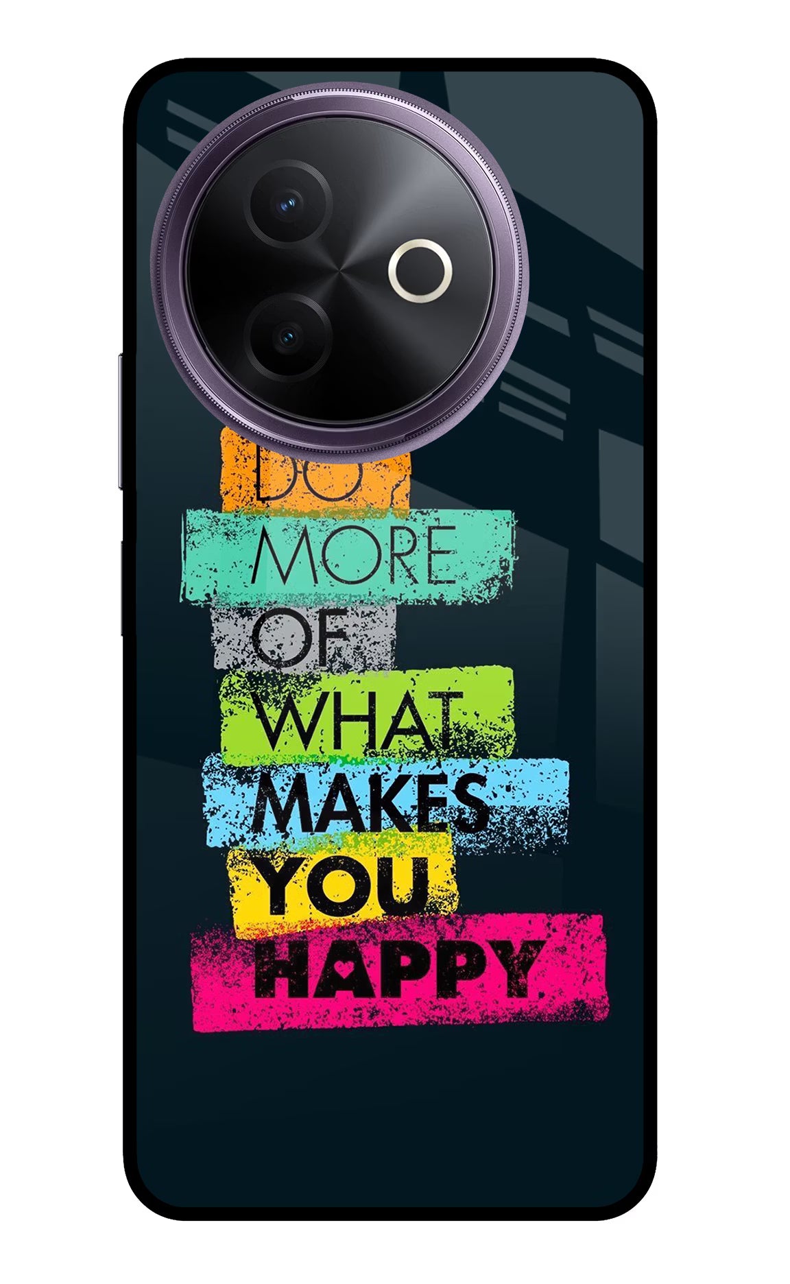 Do More Of What Makes You Happy Vivo Y39 5G Glass Case Back Cover by Casekaro