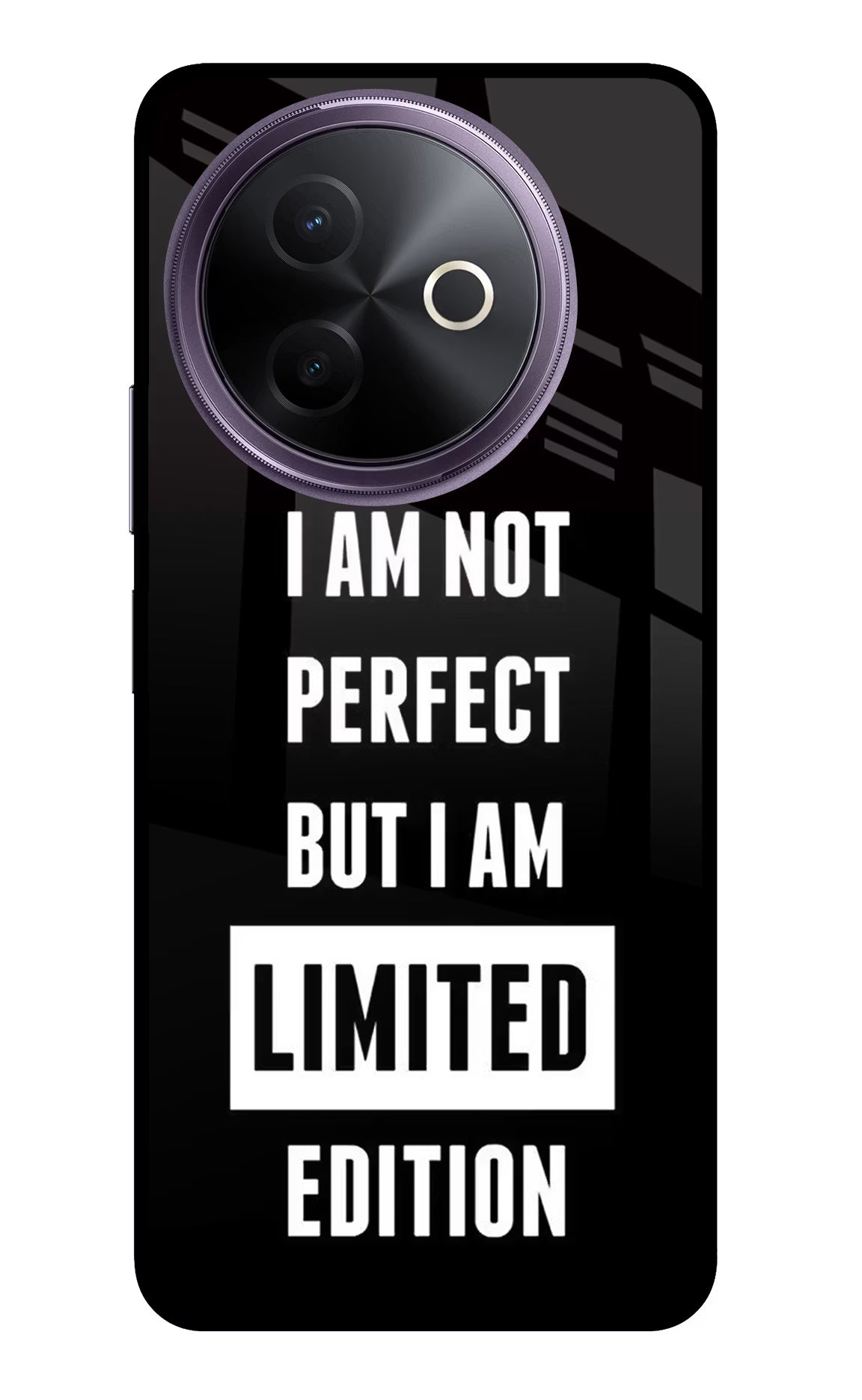 I Am Not Perfect But I Am Limited Edition Vivo Y39 5G Glass Case Back Cover by Casekaro
