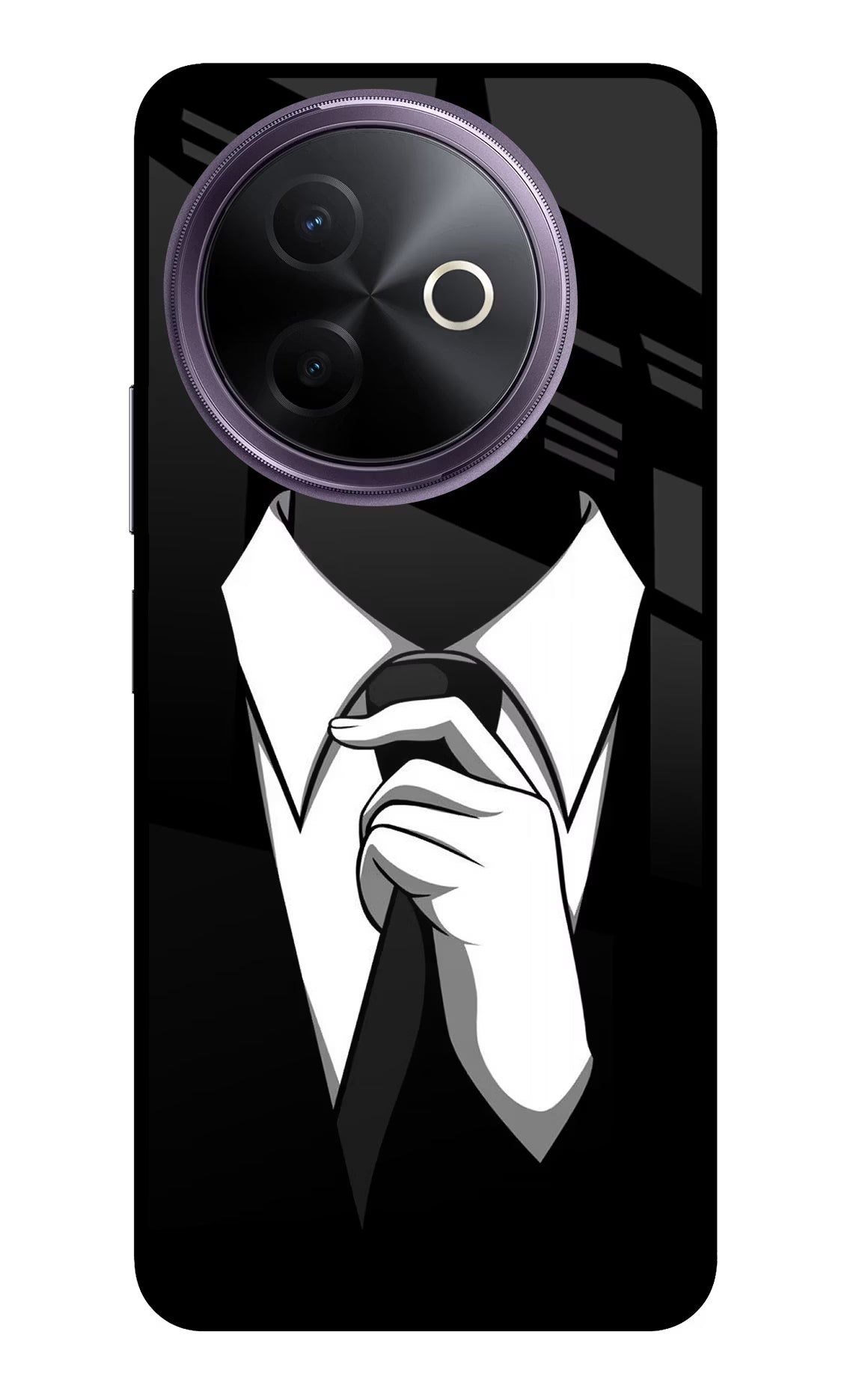 Black Tie Vivo Y39 5G Glass Case