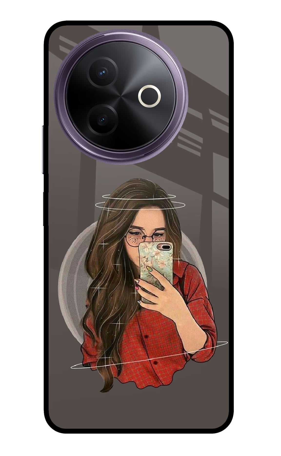 Selfie Queen Vivo Y39 5G Glass Case Back Cover by Casekaro