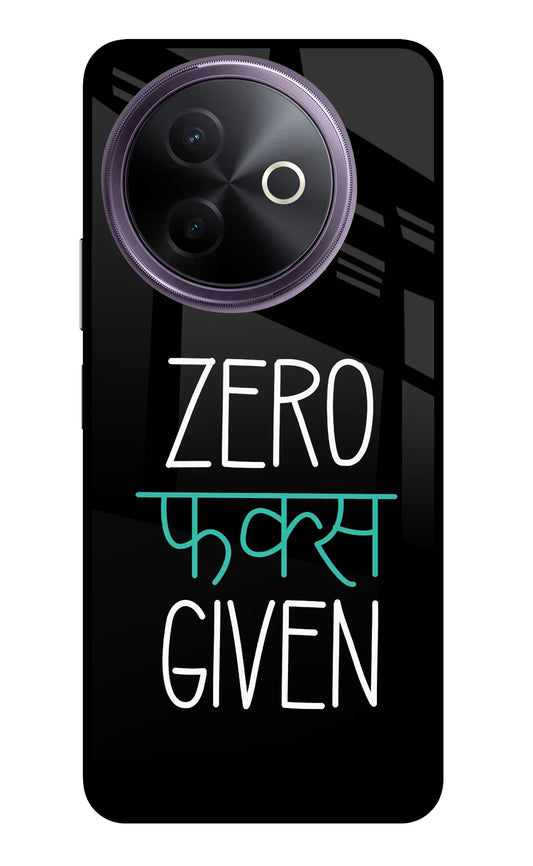 Zero Fucks Given Vivo Y39 5G Glass Case