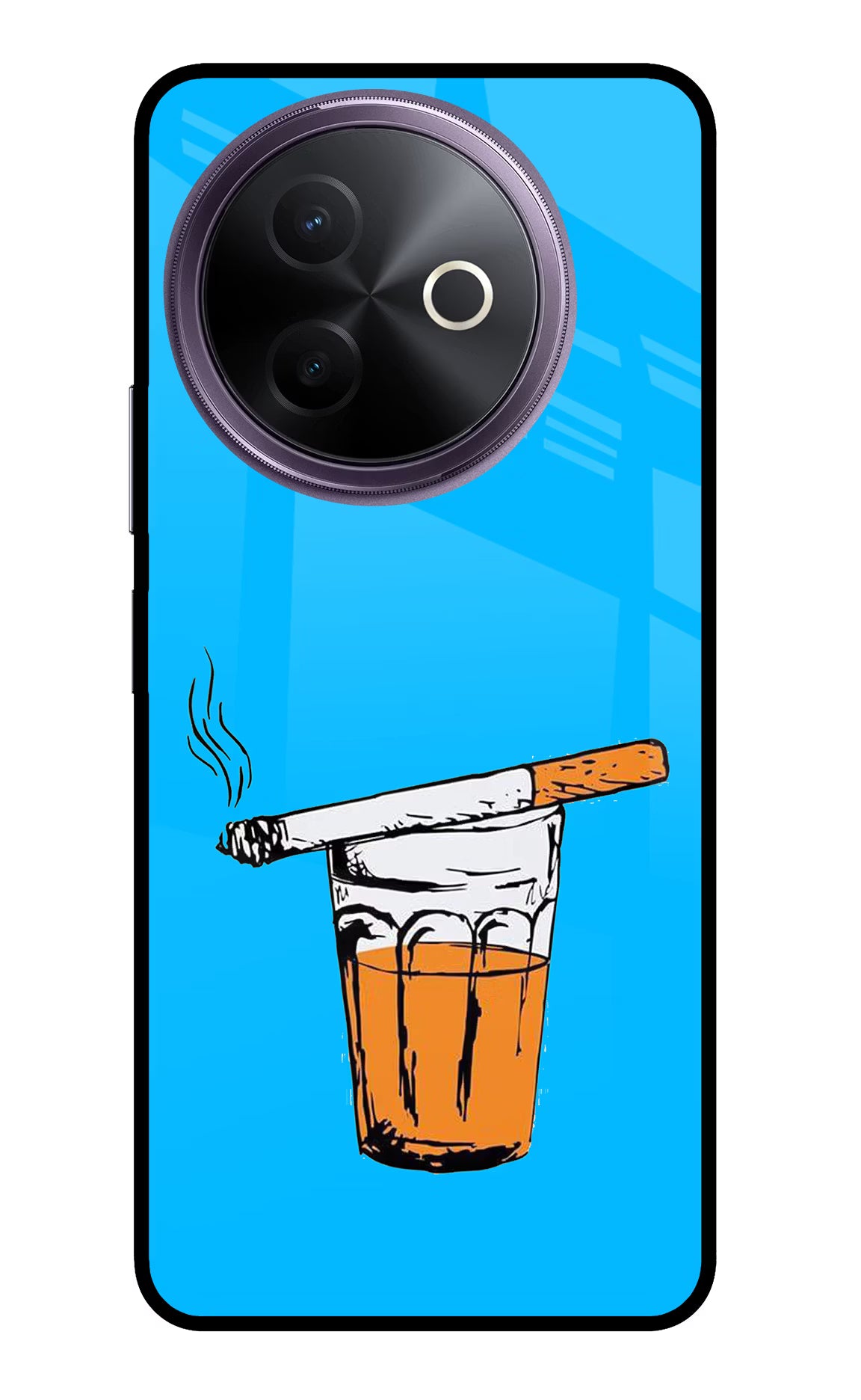 Chai Sutta Vivo Y39 5G Glass Case Back Cover by Casekaro