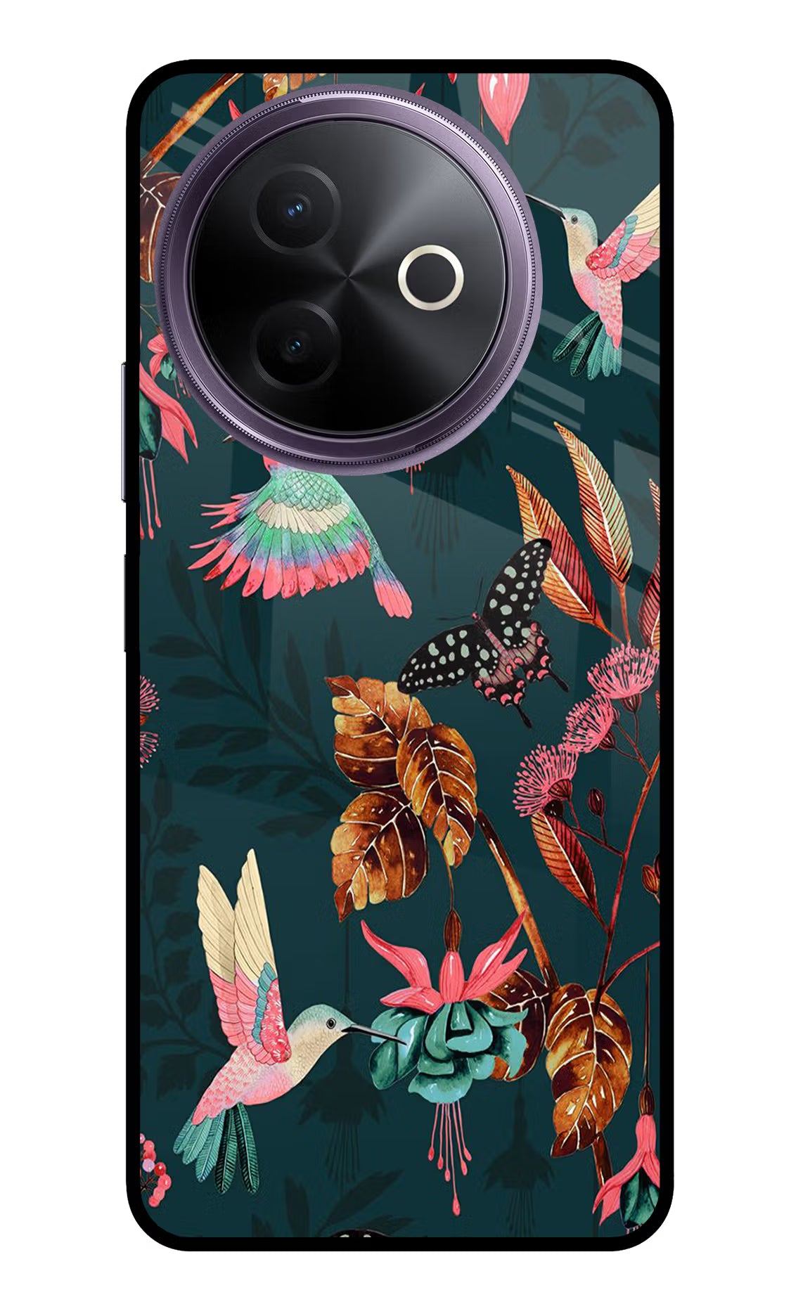 Birds Vivo Y39 5G Glass Case Back Cover by Casekaro