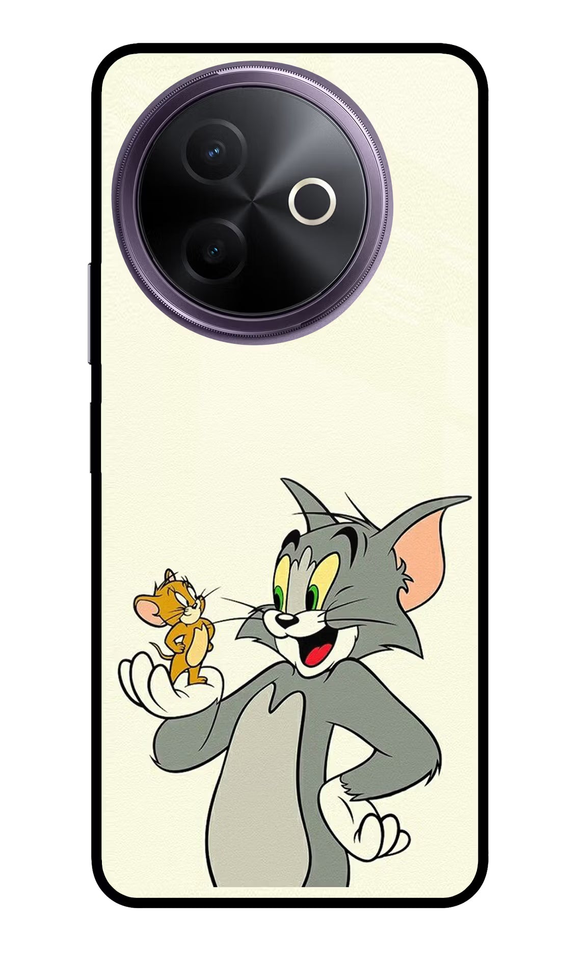 Tom & Jerry Vivo Y39 5G Glass Case Back Cover by Casekaro