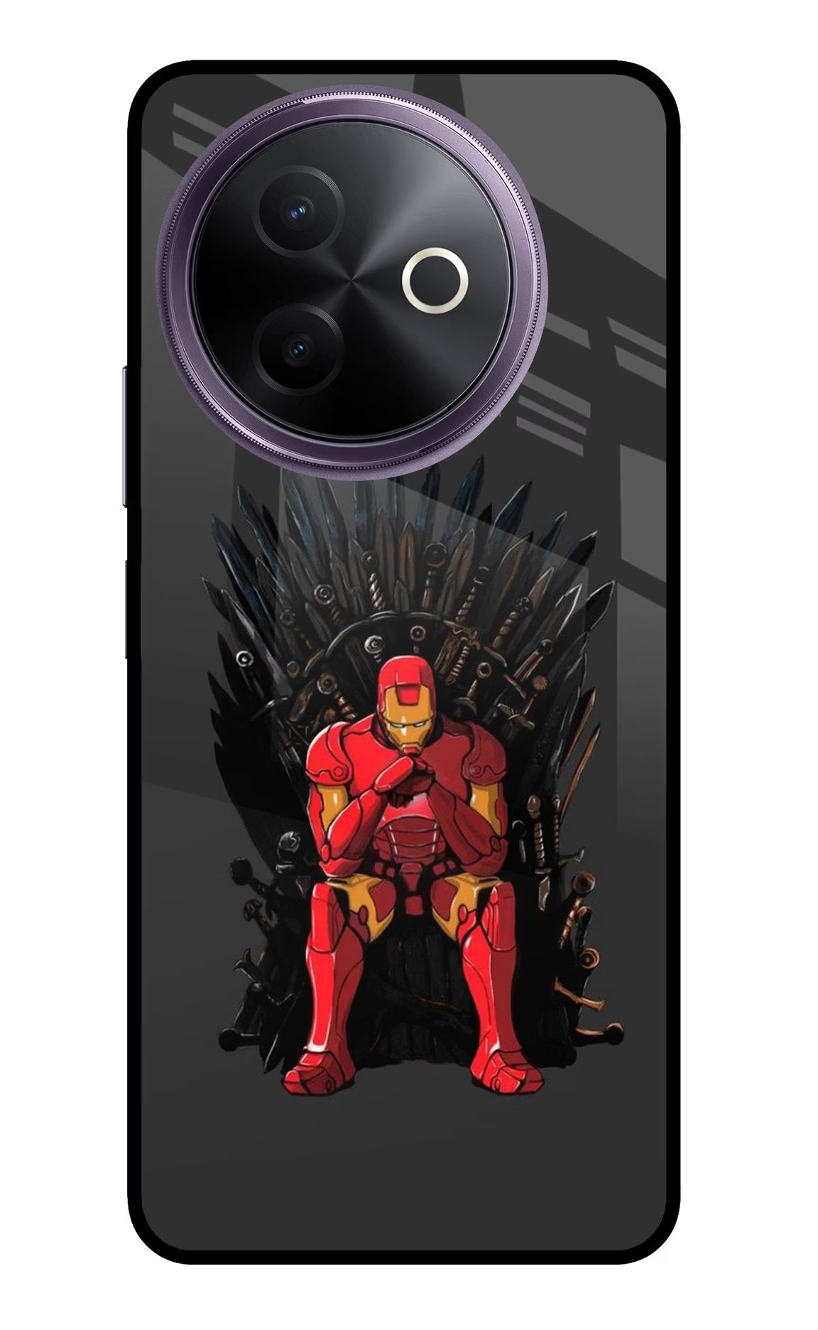 Ironman Throne Vivo Y39 5G Glass Case Back Cover by Casekaro