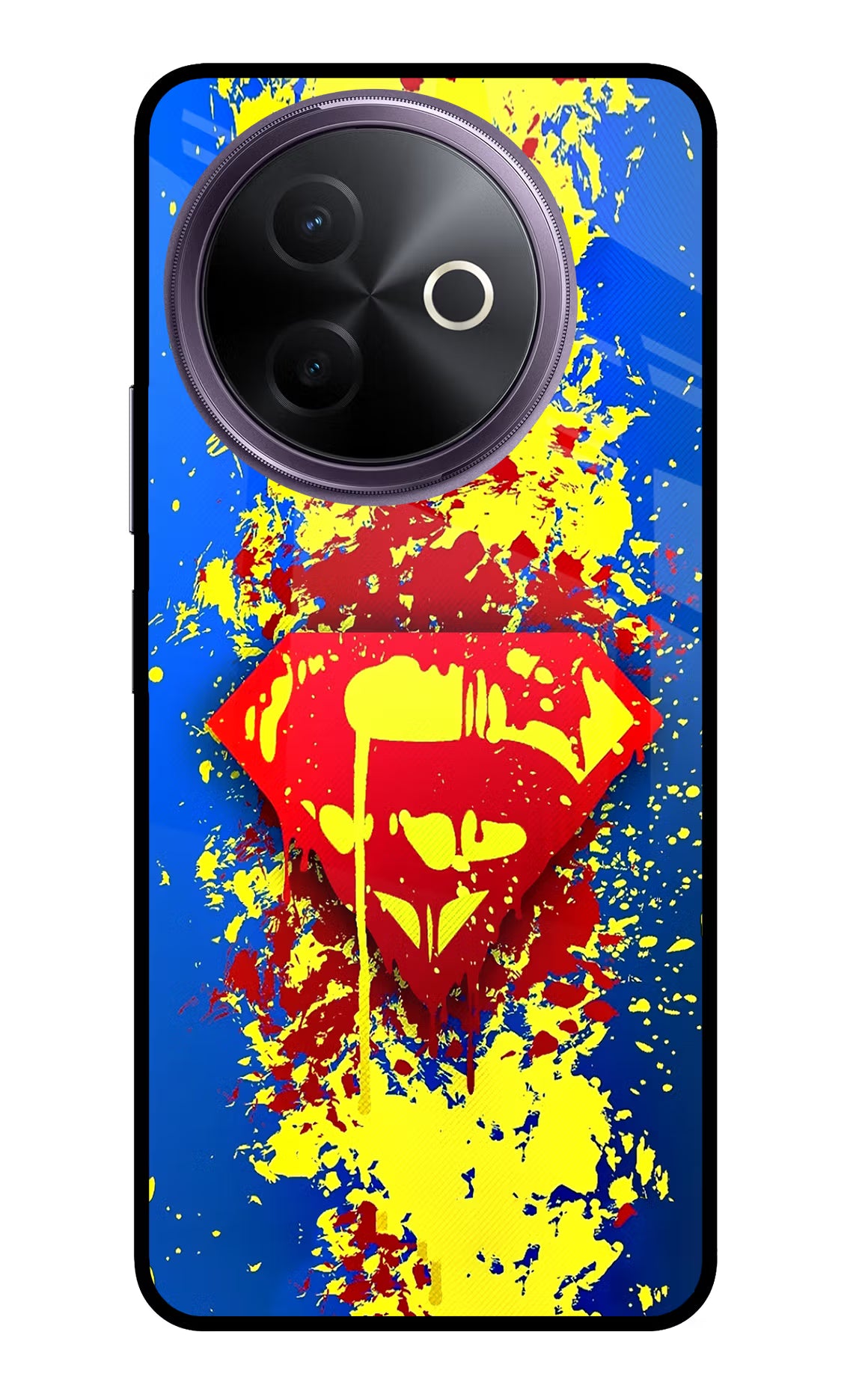 Superman logo Vivo Y39 5G Glass Case Back Cover by Casekaro